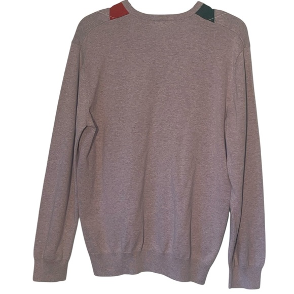 Old Navy Vintage V-neck Cotton Argyle sweater. Size XL GUC - Picture 4 of 9